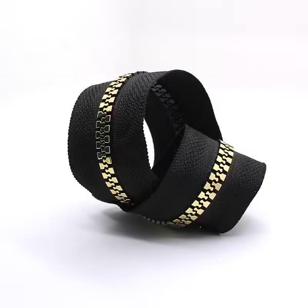 Plate Gold teeth Plastic zipper